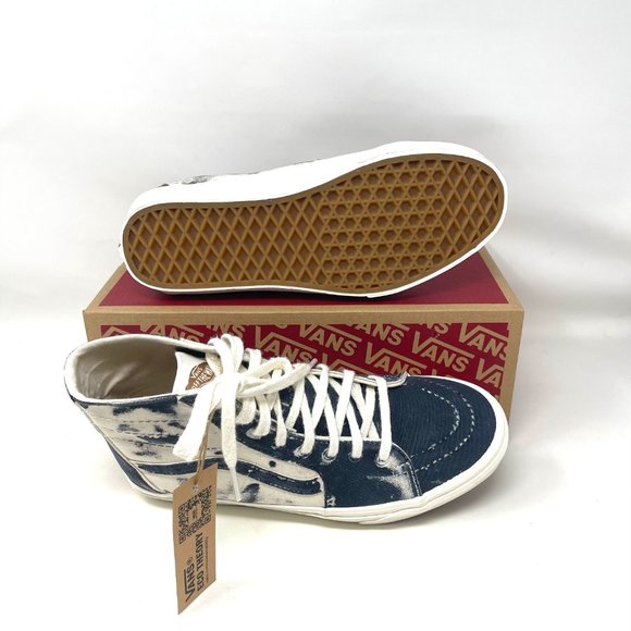 Vans Sk8 Hi Tapered Skateboarding High Top Women's Blue White Canvas VN0A4U168CP - Picture 2 of 11